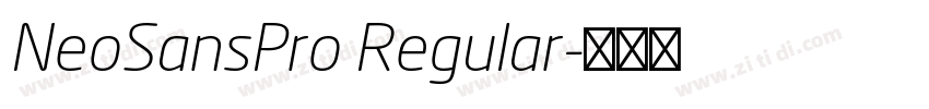 NeoSansPro Regular字体转换